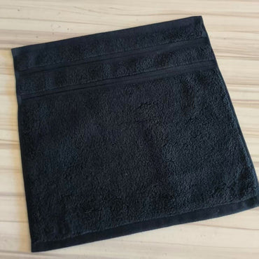 2pcs 100%Cotton Hand Towel,Soft Water Absorbent,Black Square Little Face Towel For Hotel,Home Washcloth,35*35cm Drop Shipping