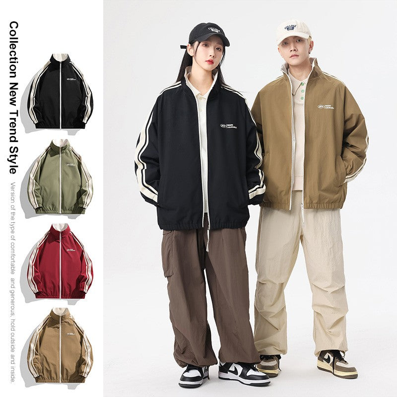 New Jacket Two-sided Long Sleeve Outdoor Men Coats Women Reversible Windproof Coats Splashproof Double-Sided Jackets Couple Top