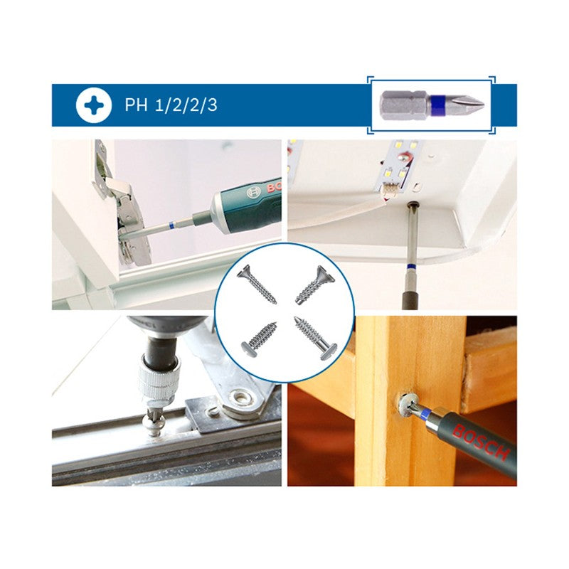 Kit Bosch 43 Peças de Pontas para Parafusadeira Broca de Mão de Alta Dureza Parafusos 25mm 75mm Pontas de Parafusadeira Elétrica para Conjunto de Ferramentas Elétricas