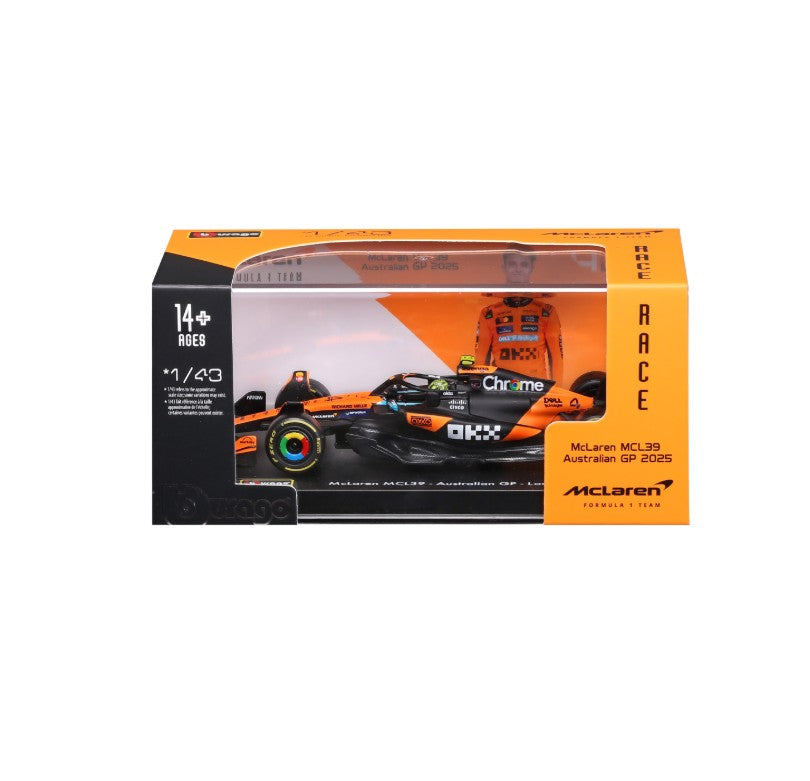 Bburago 1:43 F1 BWT Alpine Modelo Com Capacete 2025 Miniatura de Liga Carro de Corrida de Fórmula Brinquedo MCL39 W16 SF25 RB21 Japonês