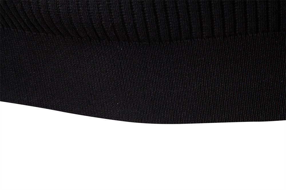 AIOPESON Men's Long Sleeve T-shirt Fall Winter Fashion Knit Slim Fit Polo Sweater Riibed Henry Collar Sweatershirt for Man