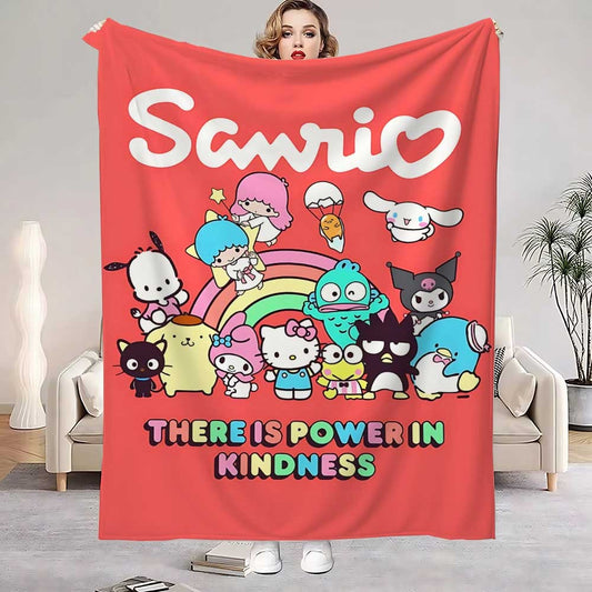 Kawaii Sanrios Fleece Blanket for Living Room Decorative Sofa Blankets Home Bedroom Decoration Bedspread on the Bed Throw Winter