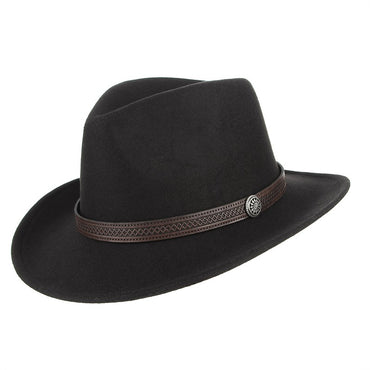Autumn Winter Western Cowboy Hat for Men Women Wide Brim Fedora Jazz Hats Cowgirl Hat with Belt