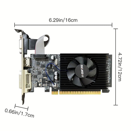 SEJISHI GT610 2GB DDR3 Video Card - Ideal for Home/Office PCs, Reliable & Low Maintenance