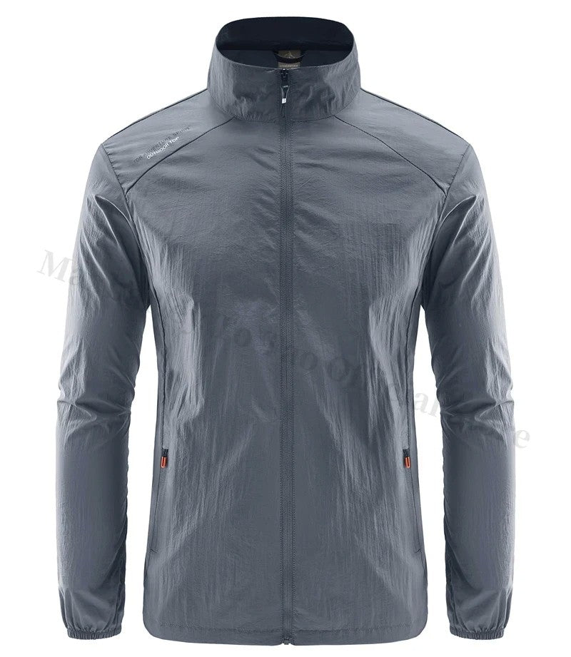 Men's Summer Skin Quick Dry Hiking Jacket Waterproof Sun UV Protection Coats Men Outdoor Sports Fishing Camping Running Jacket