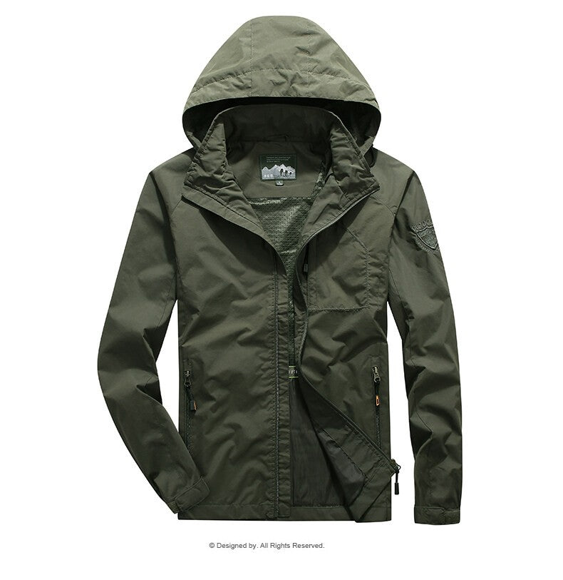 Camping Hiking Jacket Men Spring Autumn Outdoor Sports Breathable Coats Climbing Trekking Windbreaker Travel Waterproof Jacket