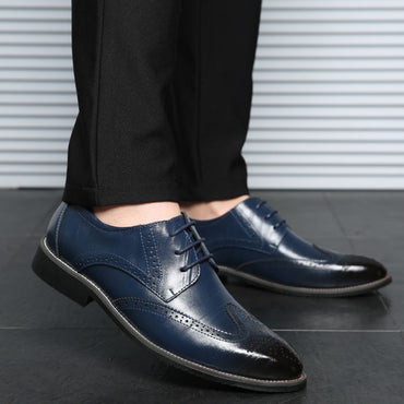 Men's Business Dress Shoes Pointed Toe Lace-Up Oxfords (Large Sizes Available)