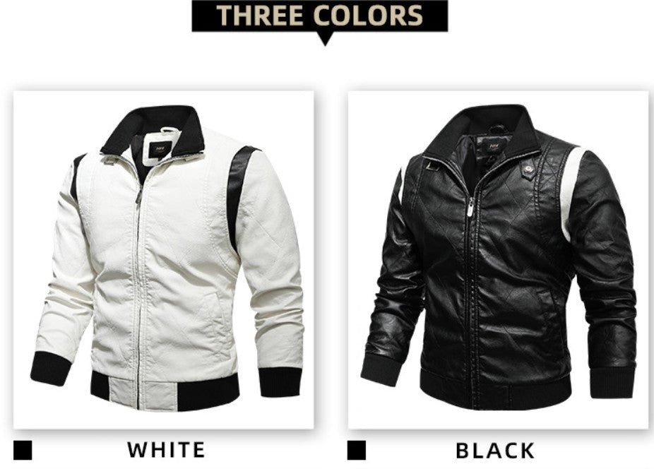 New Jacket StreetWear Men Fashion Scorpion Embroidery Motorcycle Bliker Locomotive PU Leather Jackets Windbreaker Mens Clothing