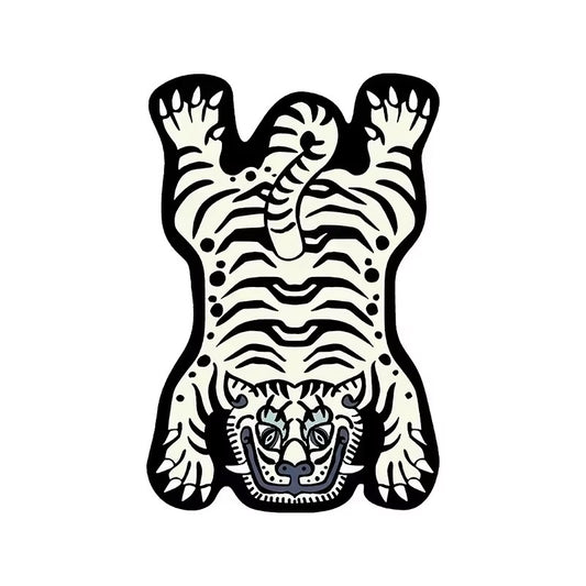 VIKAMA Domineering Tiger Carpet Personality Shaped Doormat Rug For Bedroom Living Room Floor Mat Machine Washable Home Decoratio
