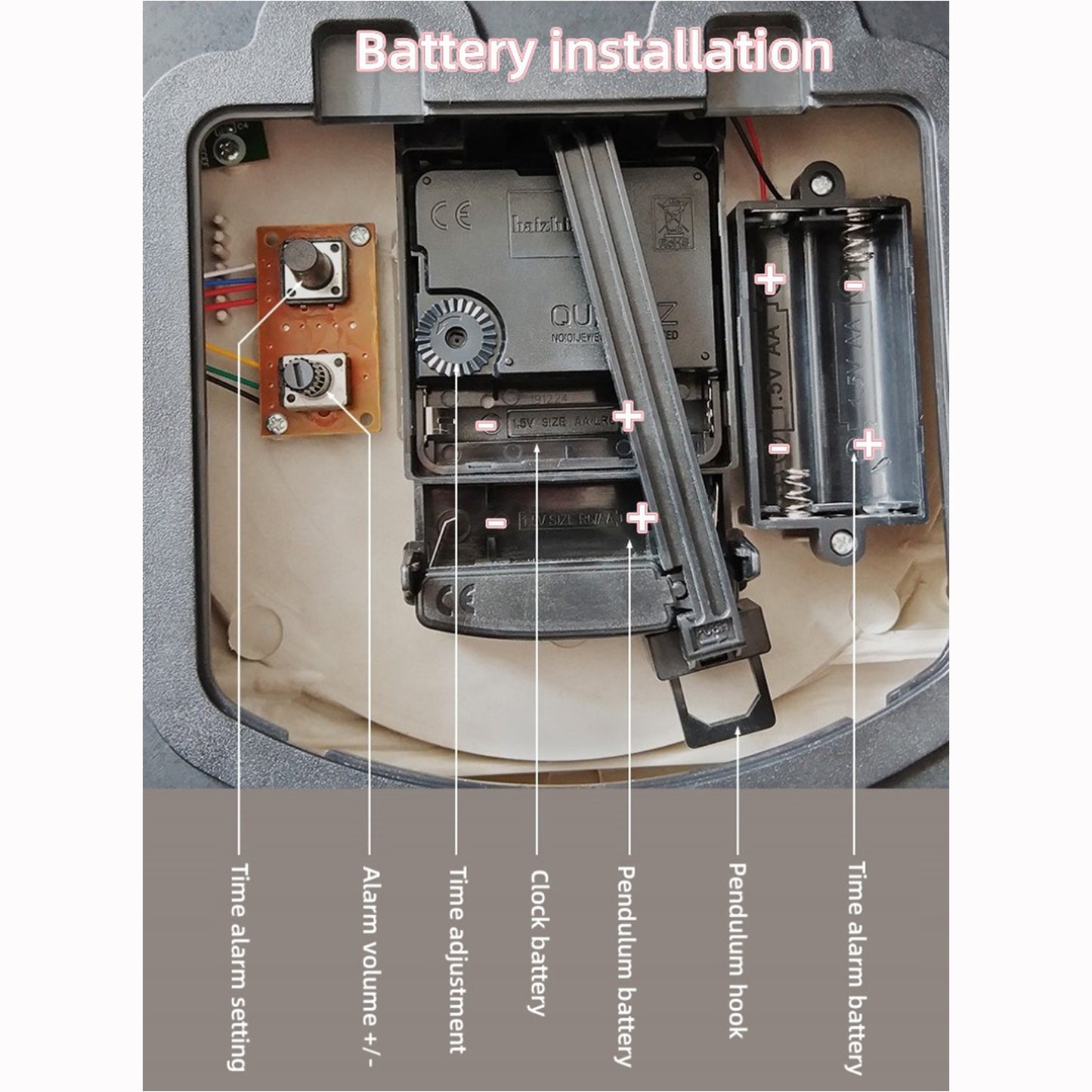 1pc Cuckoo Wall Clock, Daytime Hourly Alarm Pendulum Quartz Watch, Silent Wall Clock for Home Living Room Decoration Wall Art