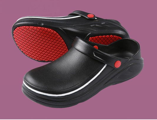 New Men Slippers Non-slip Waterproof Sandals Oil-proof Kitchen Work Cook Shoes Chef Master Hotel Restaurant Slippers Unisex