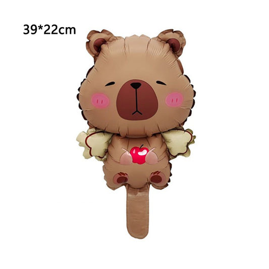 1pcs Cartoon capybara Aluminum Film Balloons Kids Children Birthday Party Baby Shower Globos Decoration Supplies