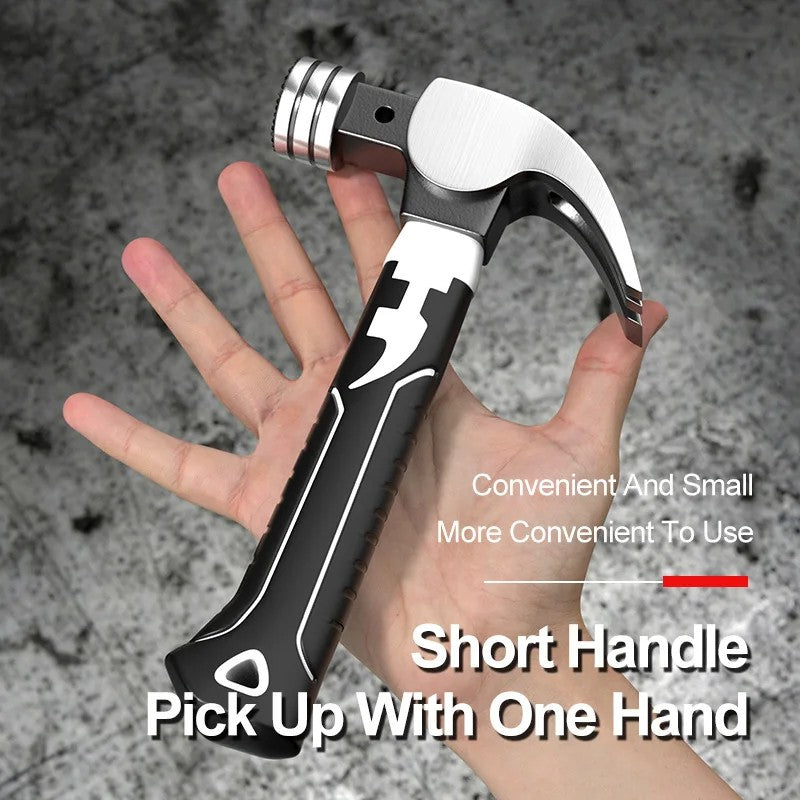 Martelo de Garra com Suporte Magnético para Prego - Durável, Antiderrapante, À Prova de Choque, Ideal para Carpintaria, Bricolagem e Mais