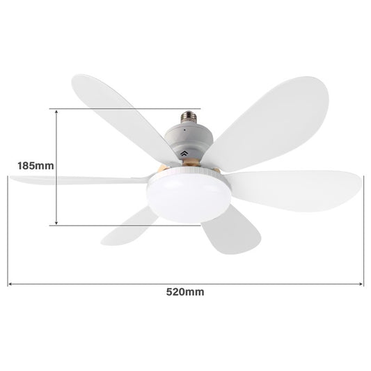LED 40W ceiling fan light E27 with remote control for dimming, suitable for living room, study, household use, 85-265V bulb
