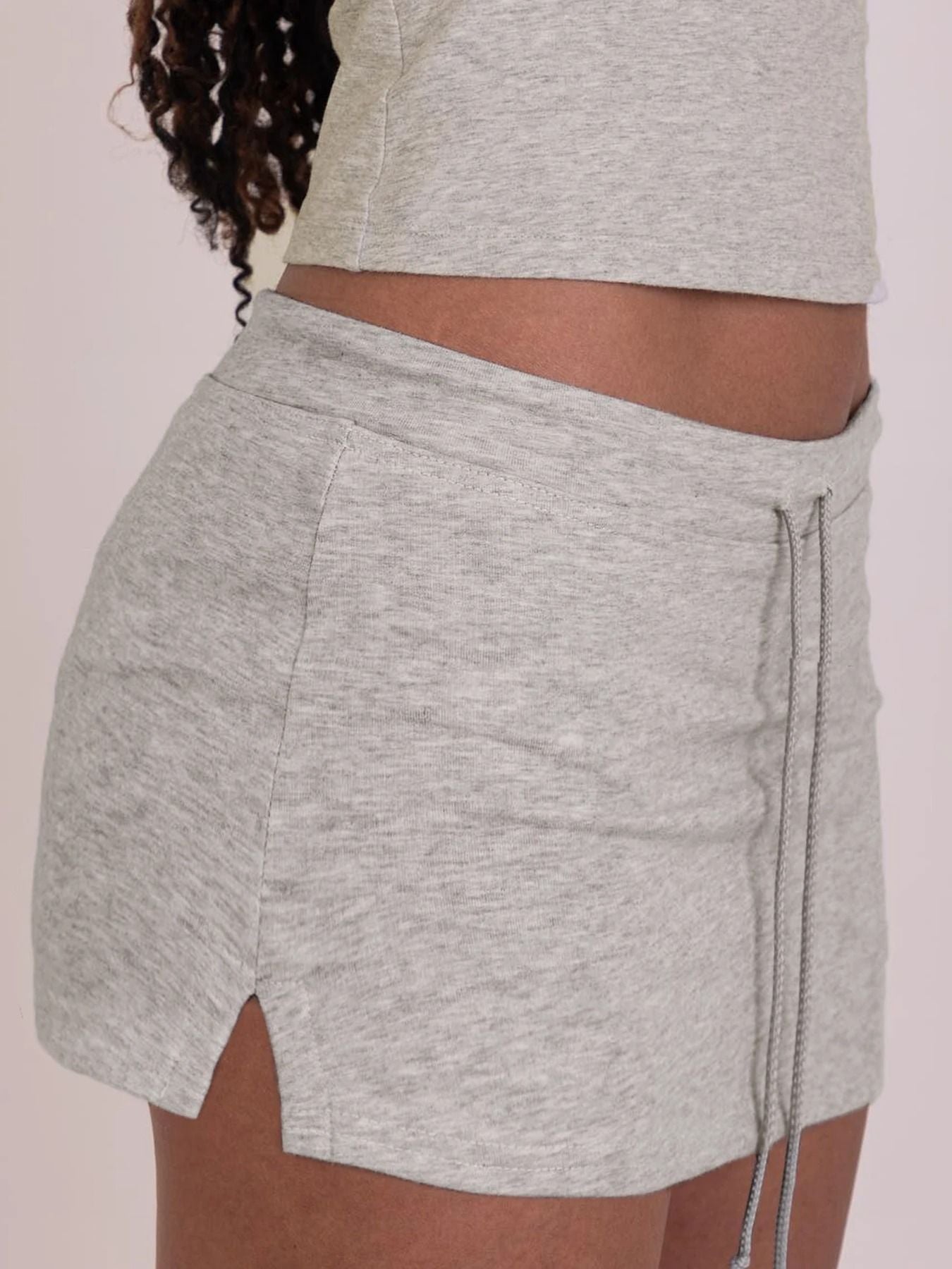 Solid Lace-up Mini Skirts Sexy American Retro Basic Vintage Casual Short Bottoms