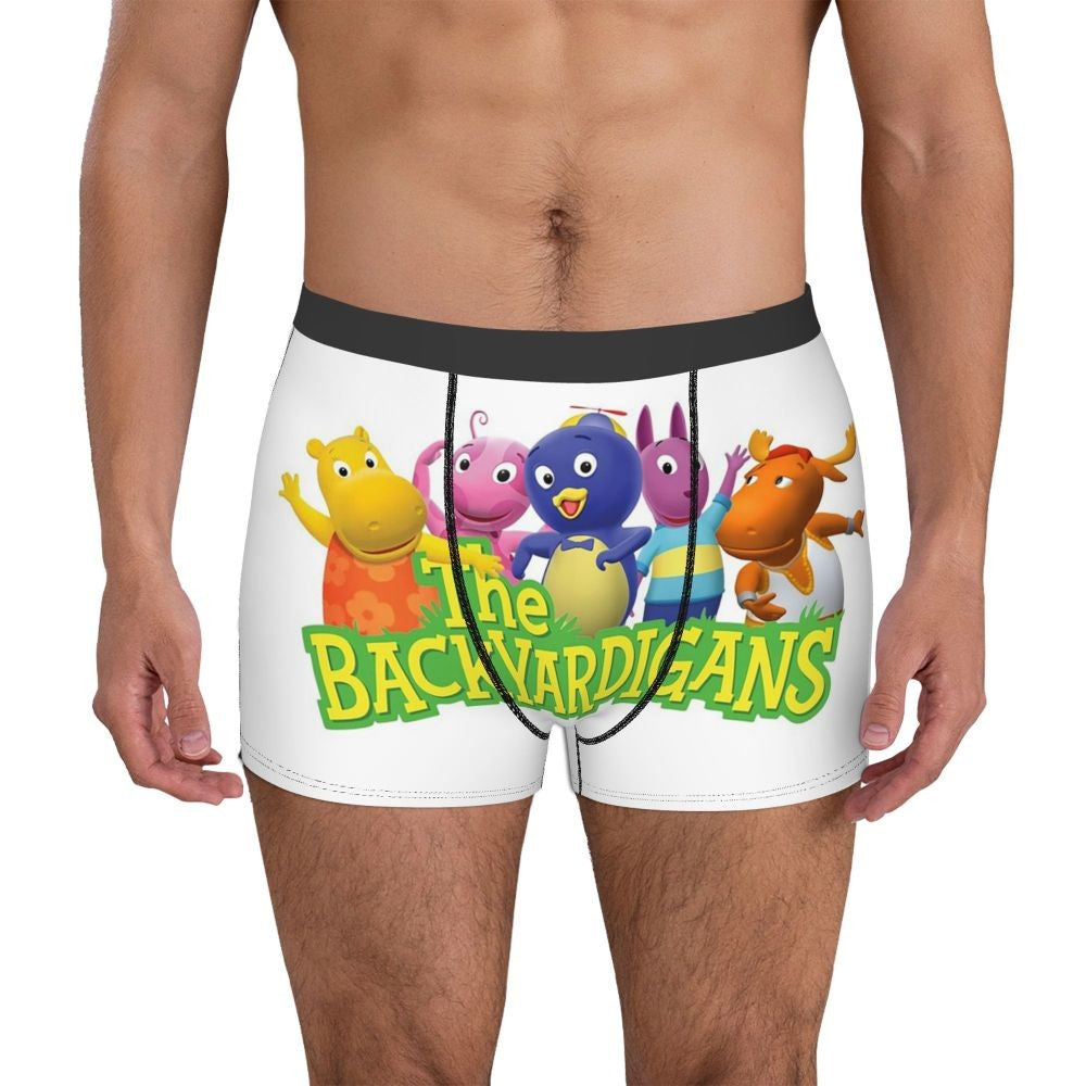Boxer Underpants Shorts Backyardigans Funny Panties Men's Comfortable Underwear for Homme Man Boyfriend Gift
