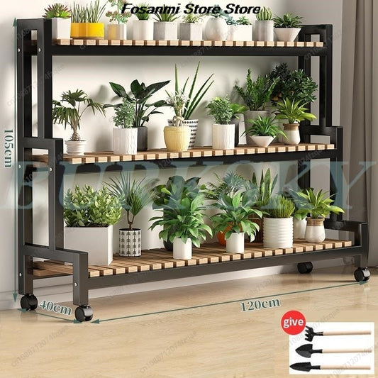Floor-standing Plant Stand, Flower Stand, Flower Shelf, Planter Rack, Storage Organizer, Display Garden, Balcony, 2, 3, 4Tier