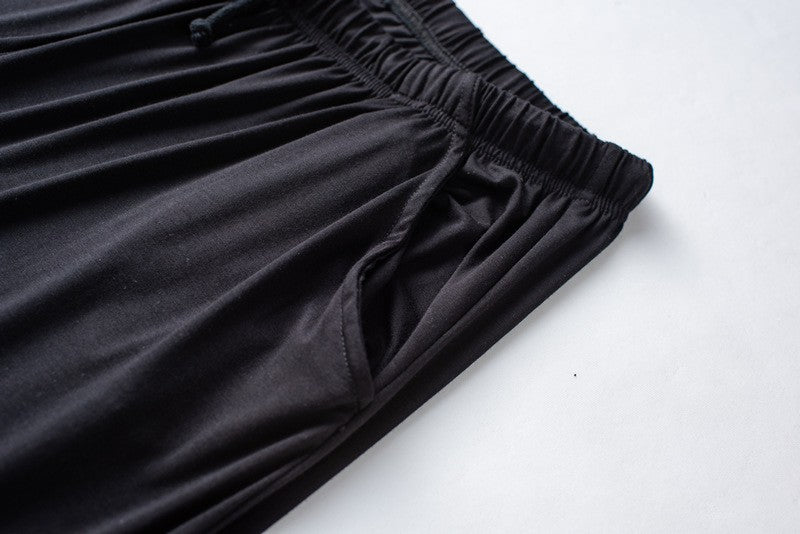 Modal Cotton Pajamas Suit Summer Men's Thin Loose Short-sleeved Shorts Nightwear Male Soft Breathable Homewear Sports Loungewear