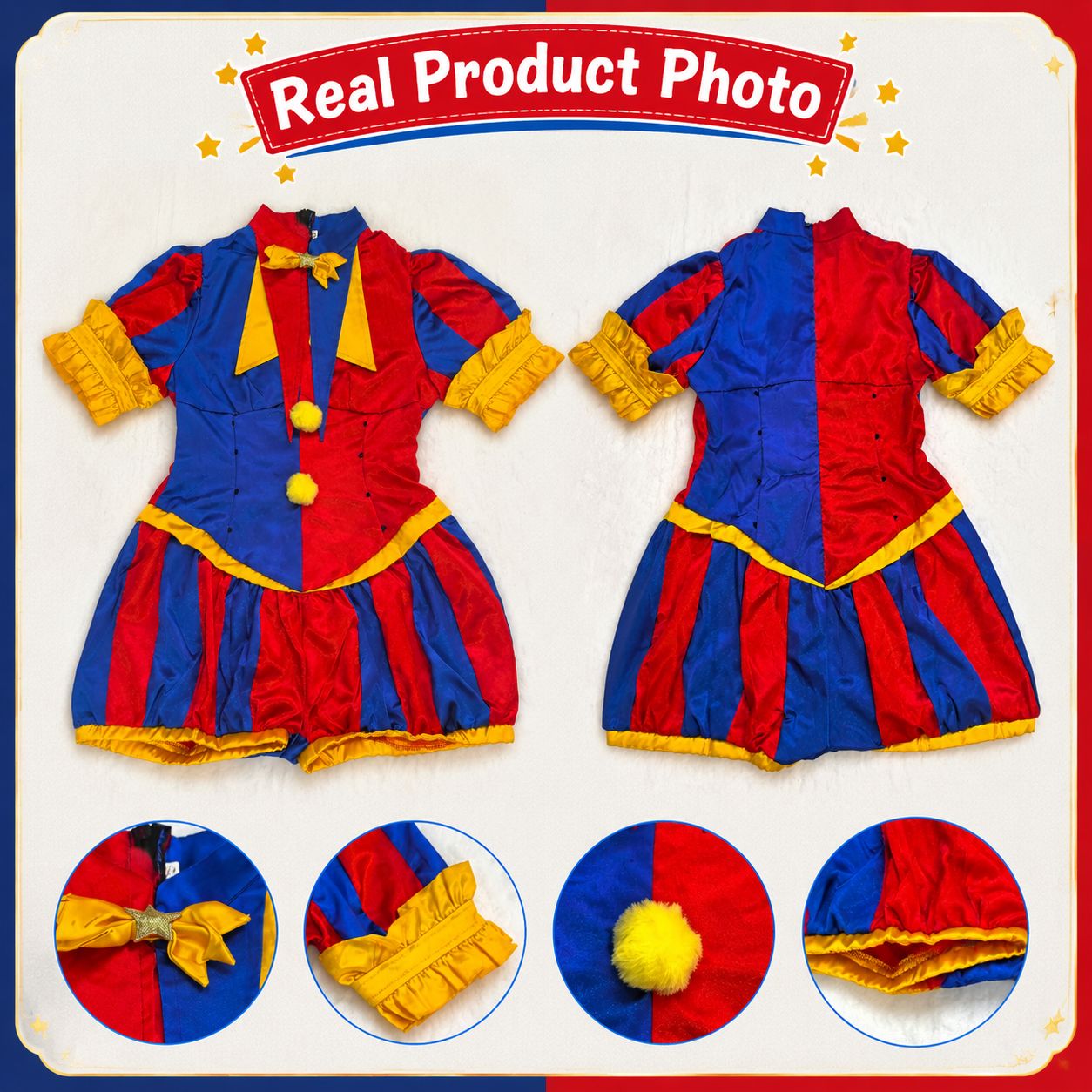 Hazbin Hotel Fizzarolli Cosplay Costume The Amazing Digital Circus Pomni Pierrot Harlequin Clown Outfit Halloween Party Costume