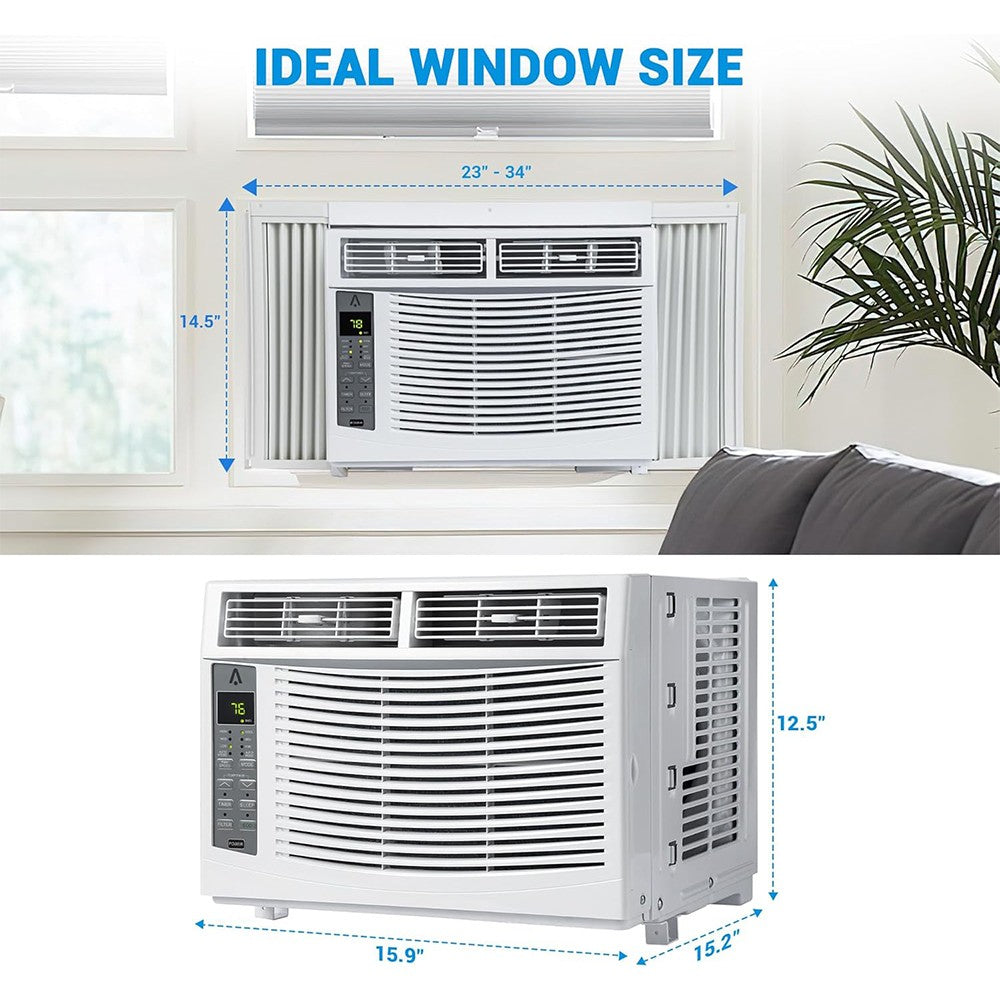 Ar Condicionado de Janela 6.000 BTUs AC de Janela Resfria até 23 m² c/Controle Wi-fi e Modos 4 EM 1 Resfriar Desumidificar Ventilar e Automático