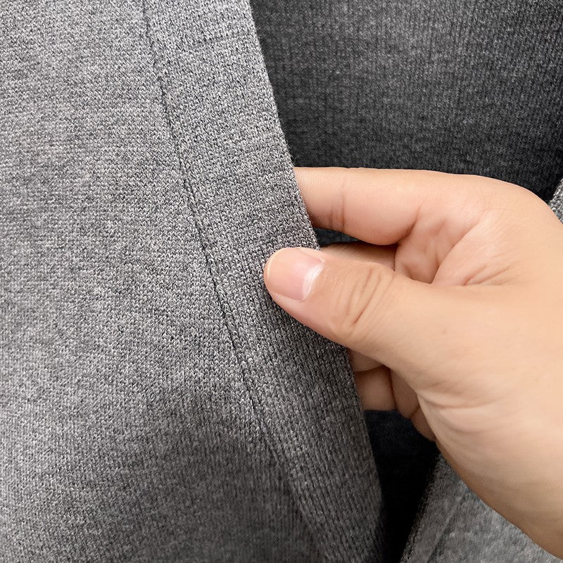 Designer Quality Men's V-Neck Knit Cardigan Autumn Winter New Solid Color Double Pocket Sweater Coat Casual Commute Menswear Top