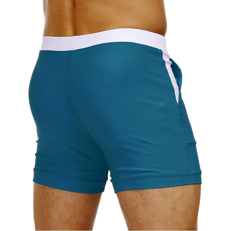 MAGCOMSEN Men's Swimwear Shorts Summer Quick Dry Swimming Trunks Surf Board Shorts Boxer Briefs Swimsuit Beach Sunbathing Shorts