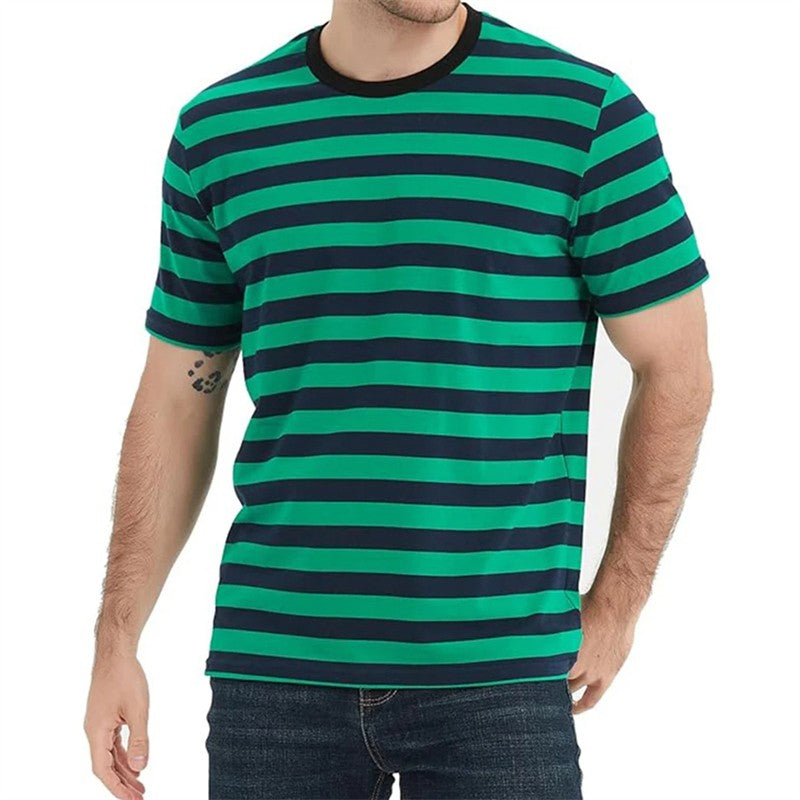 Simple Pinstripe Graphic T Shirts For Men Summer Casual 3D Printed Short Sleeve T-shirts Fashion Streetwear Oversized Tees Tops