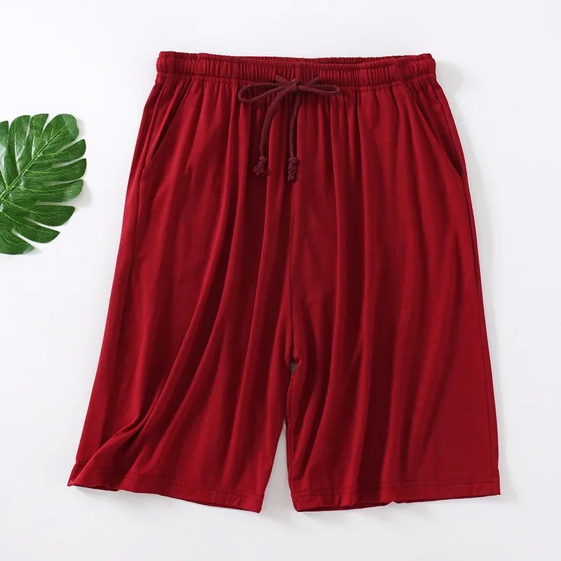 Modal Men's Pajama Pants Men Summer Thin Five-point Home Shorts Loose Casual Large Size Home Pajamas Beach Pants Sleep Wear Men