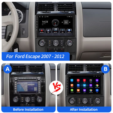 9" Car Stereo Radio For Ford Escape 2007-2012 Apple Carplay GPS Navigation WIFI 2G+32G Android 14 SWC Bluetooth FM/RDS Head Unit