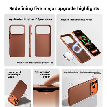 DIVI TechWoven Magsafe Case for iPhone 17 Pro Max Wireless Charge Cover TechWoven Case with MagSafe Magnetic Weaving Texture