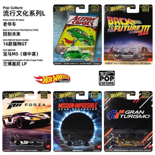 2025 Original Hot Wheels 2025 Pop Culture Hxd63-L Series Lamborghini Back To The Future Car Model Toys Model Car Collection Gift