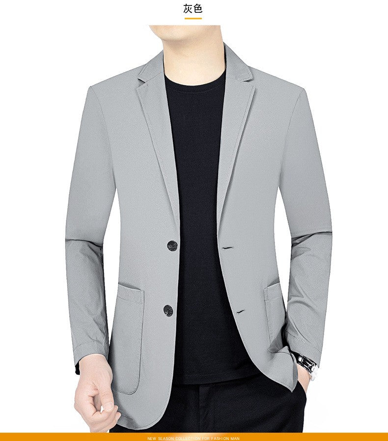 New Summer Male Thin Elastic Blazers Jackets Quality Men Breathable Sunscreen Blazers Coats Man Business Casual Suits Coats 4XL