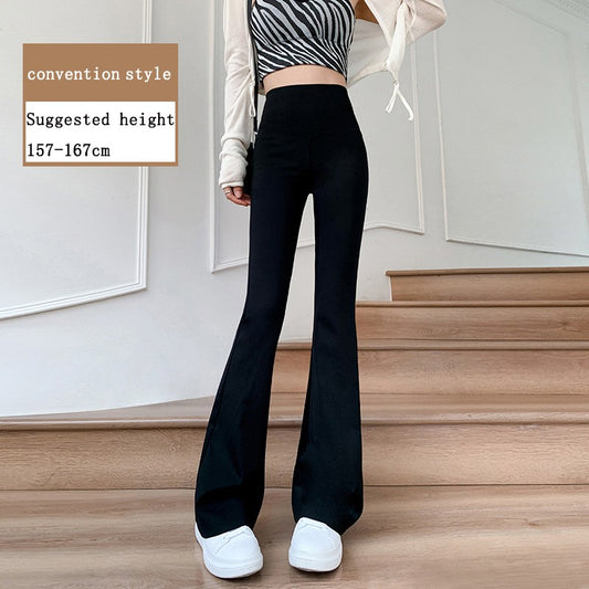 Women Flare Pants Slim High Waist Solid Sexy Shark Flare Pants Fashion Casual St