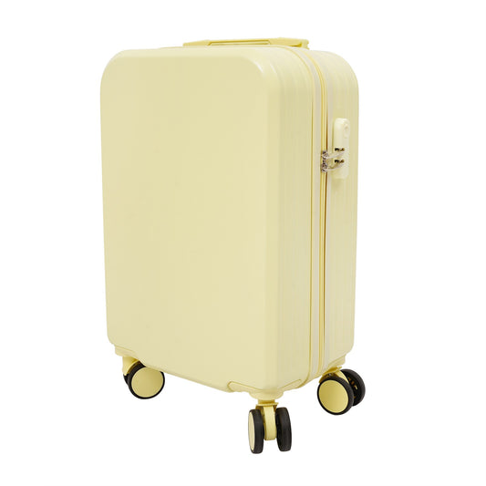20-Inch Business Carry-On Luggage Suitcase - Durable ABS & PVC Spinner Case with 3-Digit Lock, 4-Wheel 360° Silent Gliding