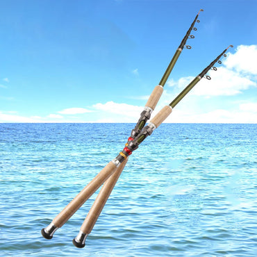 Carbon Fiber Telescopic Fishing Rod M Power Portable Travel Rod Baitcasting Rod for Bass Pike Carp Fishing