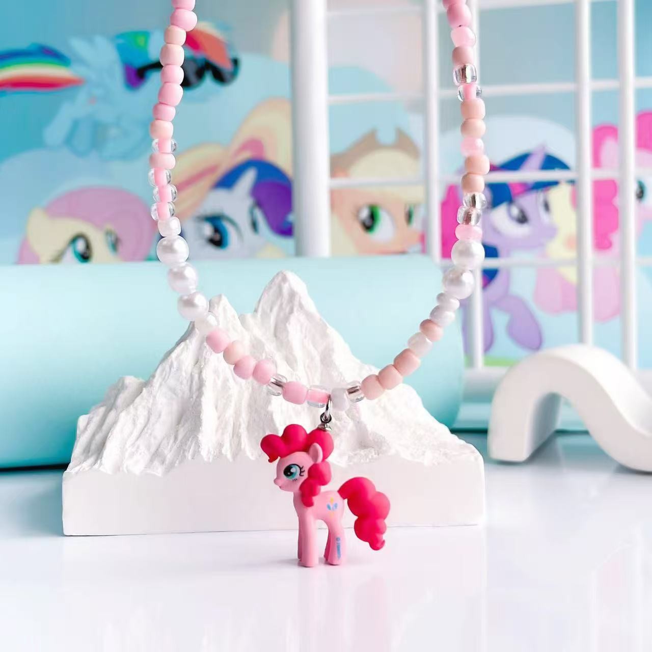 1 pc Cute Cartoon Colorful Bead Necklace - Character Pendant, Creative Gift for Thanksgiving, Christmas, Birthday, Halloween