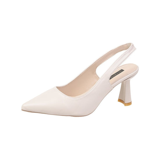 Sapatos Femininos de Verão com Salto Agulha, Bico Fino, PU Respirável, Confortáveis e Elegantes, Boca Rasa, Sandálias Sensuais
