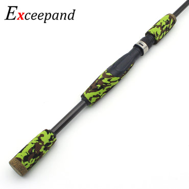 Exceepand Cabo Dividido de Haste de Pesca Giratória EVA CAMO Vermelho e Verde Componentes de Haste de Reparo DIY para Bass Pike Upgrade