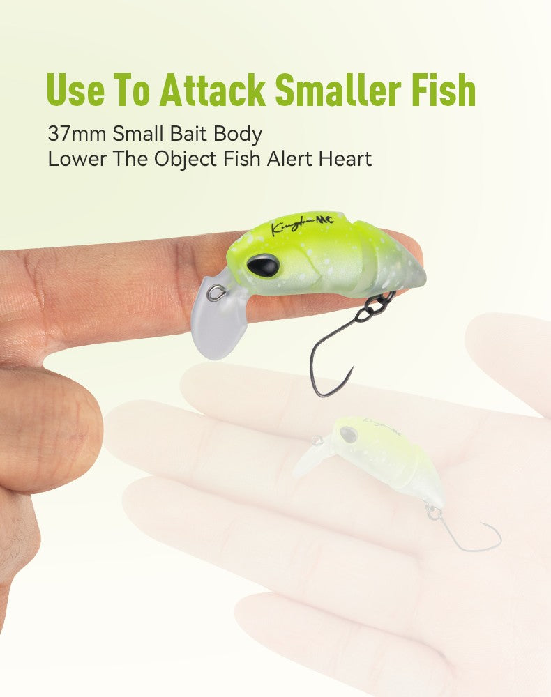 Isca Artificial Kingdom Micro Expert para Pesca 2.3g 37mm Minnow Articulado Flutuante Isca Rígida Swimbait Crankbait de Superfície Isca para Truta