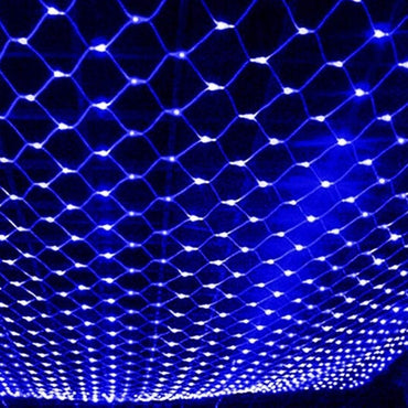LED Mesh String Lights, 3mX2m String Lights with 8 Modes, European Plug Christmas Outdoor Lights Mesh Fairy Light Garland