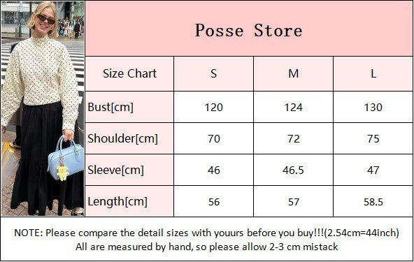 Polka Dot Stand Neck Short Jackets Women Fashion Long Sleeve Patchwork Contrast Slim Coats Casual Lady Street Commute Outerwear