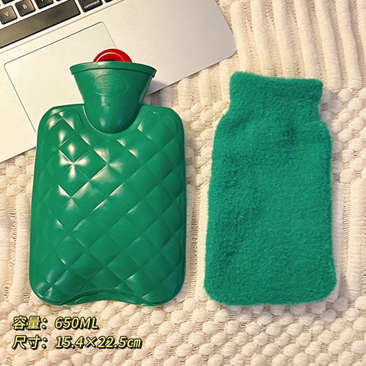 300/650ML Plush Hot Water Bag Winter Removable Hot Water Bottle Winter Hand Foot Warmer