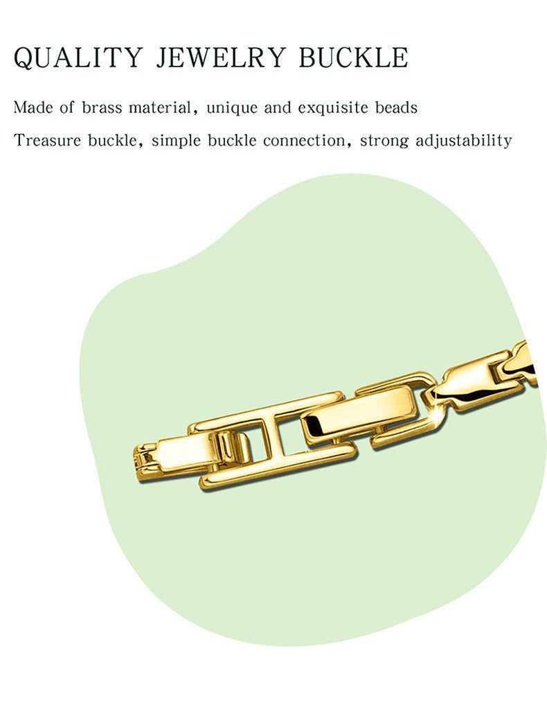 MKGO Women's Fashion Bracelet Watch Luxury Quartz Ladies Watch 30M Waterproof Premium Exquisite Emerald Crystal Female Watches