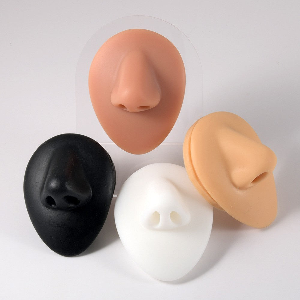 1PC Soft Silicone Simulation 1:1 Ear Nose Navel Nipple Model Practice Piercings Tools Jewelry Display Teaching Tool Accessories