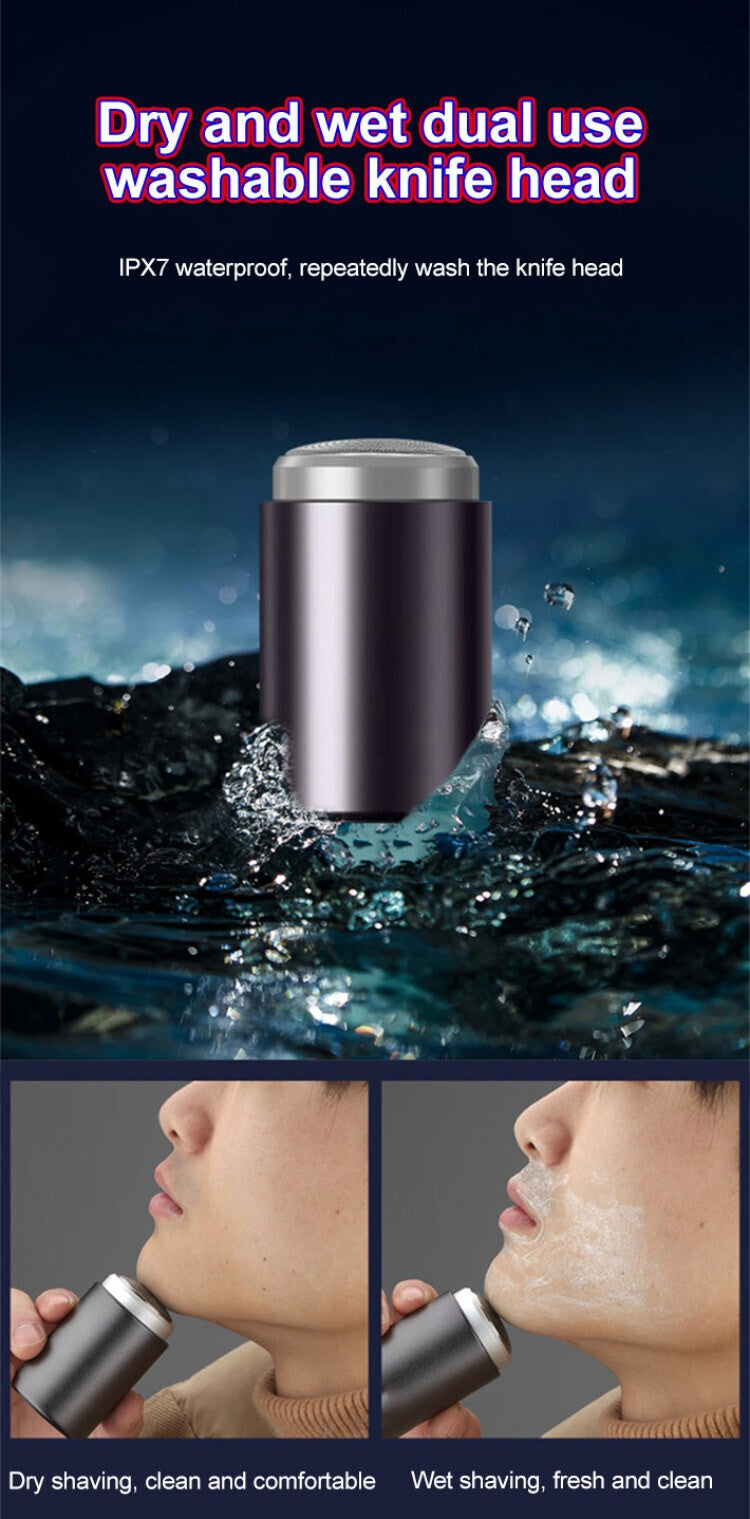 Men's Portable Mini Electric Shaver USB Charging Multifunctional IPX7 Waterproof Shaver