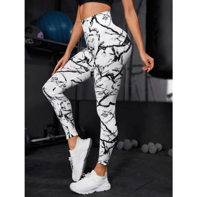 Seamless High Waist Leggings Women Tie Dye Leggings Fitness Sports Running Yoga
