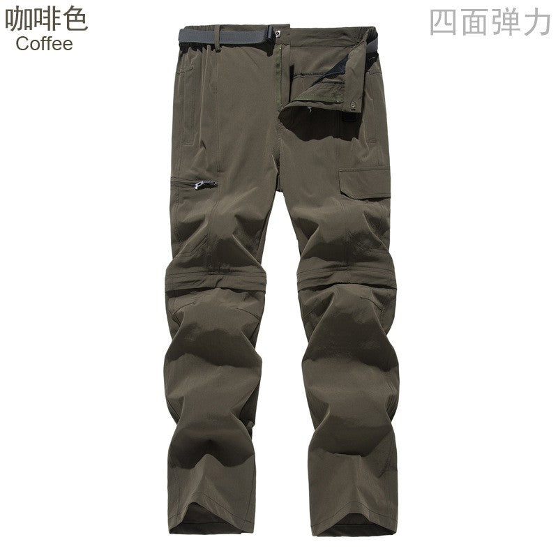 2025 Zip Off Hiking Pants Convertible Shorts Mens Cargo Work Pants Lightweight Breathable Trousers Workwear Outdoor Casual Pants