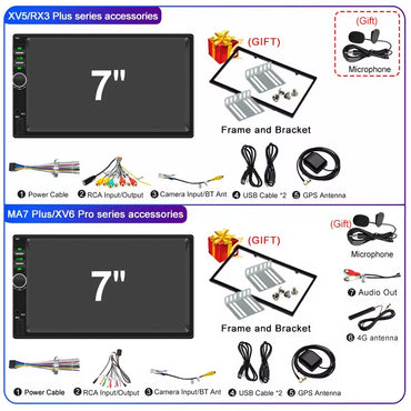 LEHX Universal 7inch 2Din Car Radio Android 15 Car Multimedia Carplay Autoradio Stereo For toyota Nissan Jeep Hyundai Kia VW
