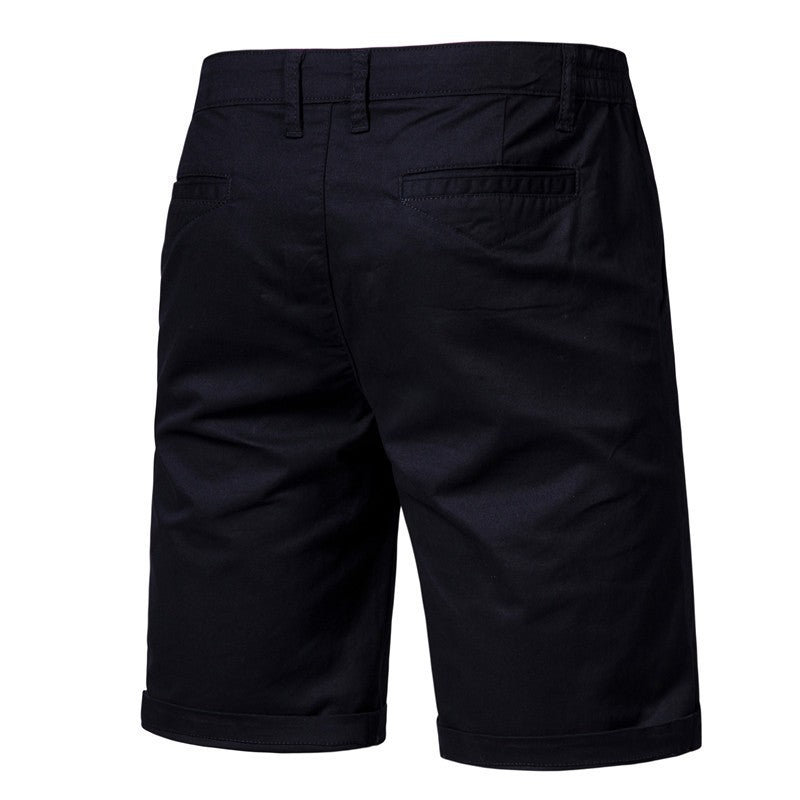 2025 Men Shorts Summer Cotton Middle Waist Male  Casual Business Men Shorts Printed Beach Stretch Chino Classic Fit Short Homme