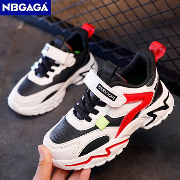 Four Seasons Sport Kids Sneakers Boys Casual Shoes For 5-16Years Children School Walking Non-slip Outdoor Running Shoes Leather